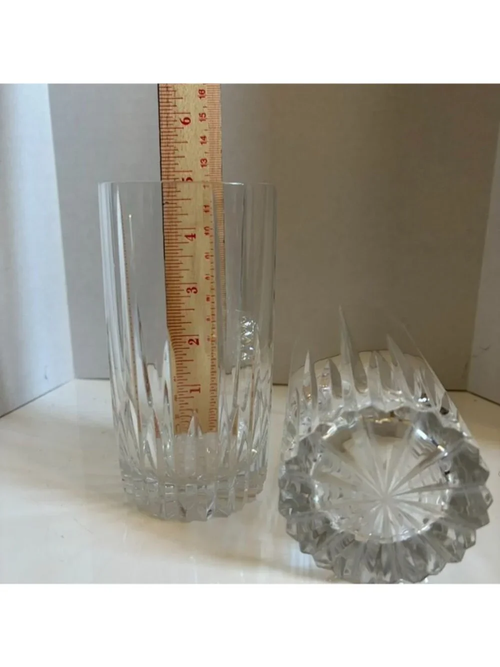 Set of 2 Mikasa Artic Lights Executive Crystal Highball Glasses  6.5